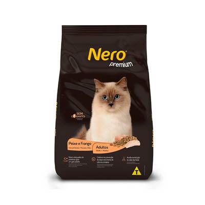Ração Nero Premium para Gatos Adultos Sabor Peixe e Frango
