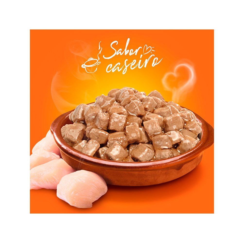 Ração Úmida Champ para Cães Filhotes sabor Caseiro Frango