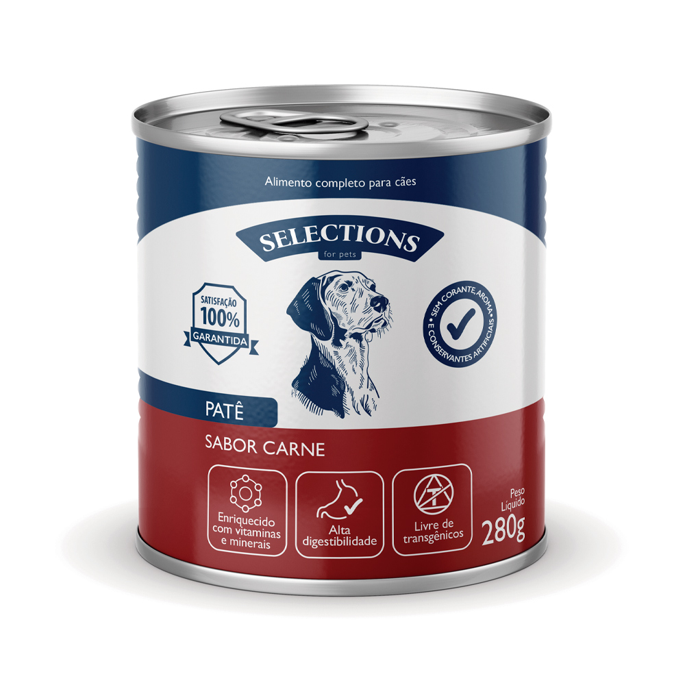Patê Selections For Pets para Cães sabor Carne | Zee.Now