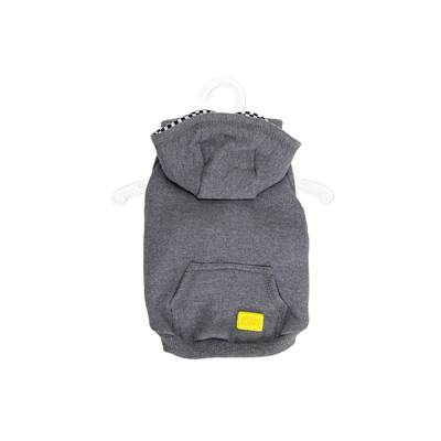 Casaco de Moletom Urban Puppy Com Capuz Cinza para Cães e Gatos Tam 24