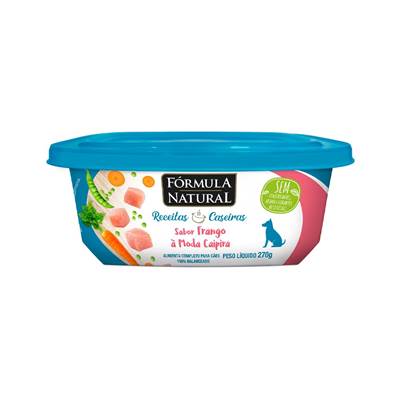 Ração Úmida Fórmula Natural Fresh Meat Receitas Caseiras para Cães Adultos sabor Frango à Moda Caipira 270g