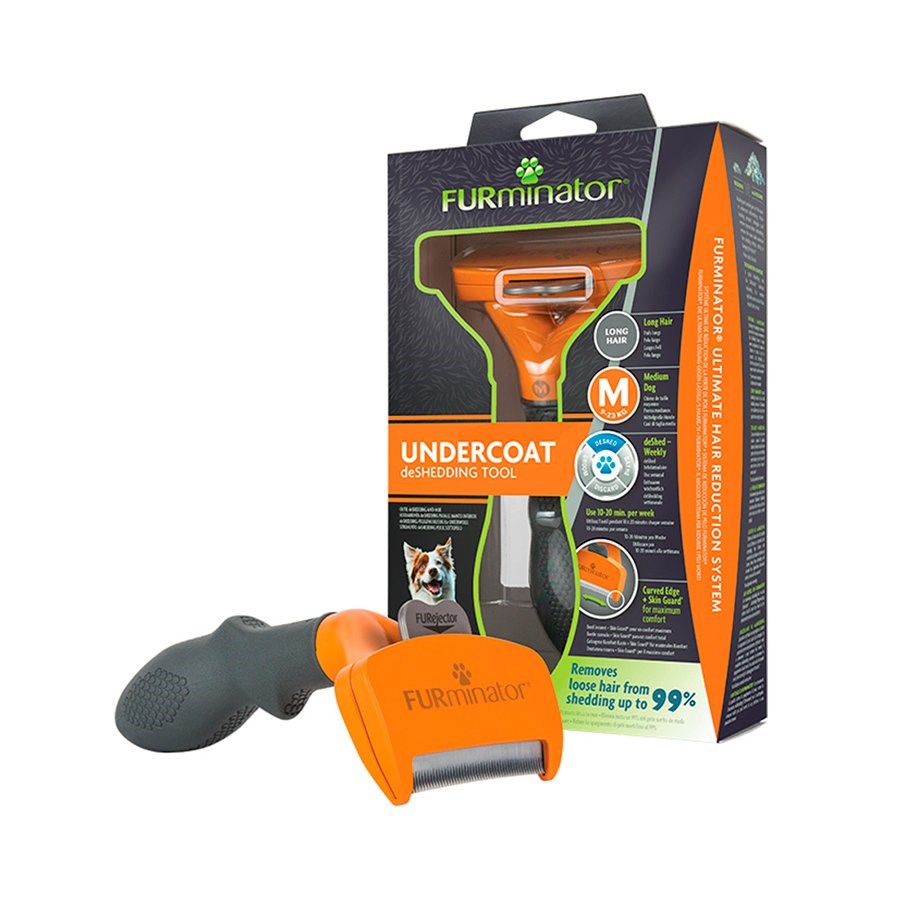 Escova New Furminator M para Cães de Pelo Longo