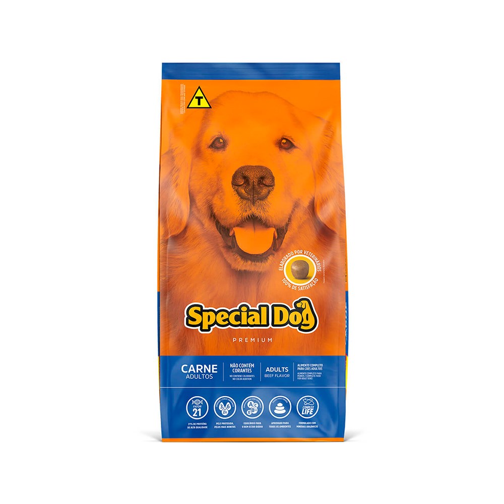 Ração Special Dog para Cães Adultos sabor Carne 