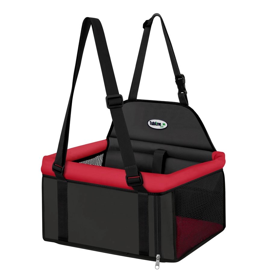 Assento Tubline Transpet Big para Cães e Gatos Vermelho e Preto