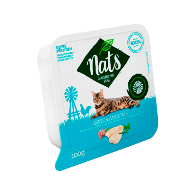 Ração Úmida Nats para Gatos Adultos sabor Peixe ao Molho 100g