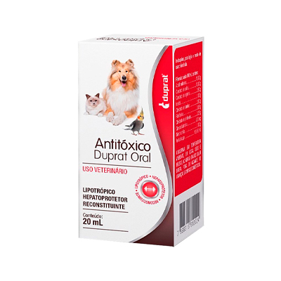 Antitóxico Duprat Solução Oral para Cães e Gatos 20ml