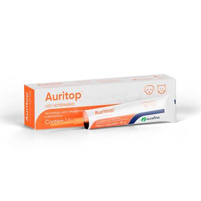 Auritop Ourofino Gel Otológico para Cães e Gatos 15g