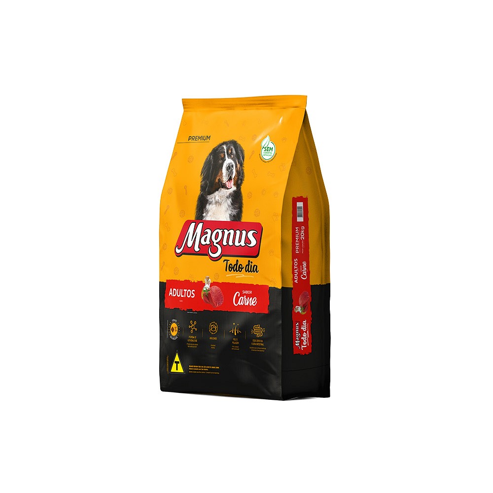 Ração Magnus Todo Dia para Cães Adultos Sabor Carne
