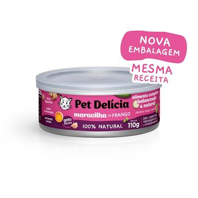 Ração Pet Delícia Maravilha de Frango Natural para Gatos 110g