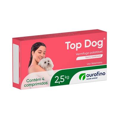 Vermífugo Top Dog 2,5 kg - Palatável 2,5kg