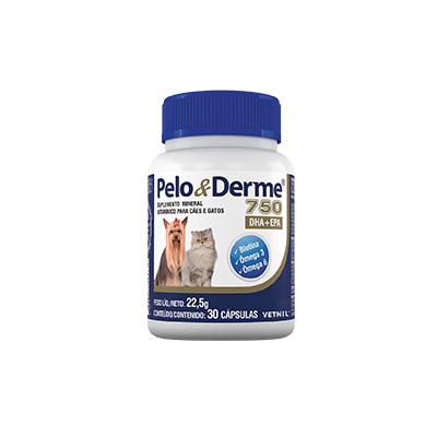 Suplemento Vitamínico Mineral Pelo & Derme 750 30 cápsulas
