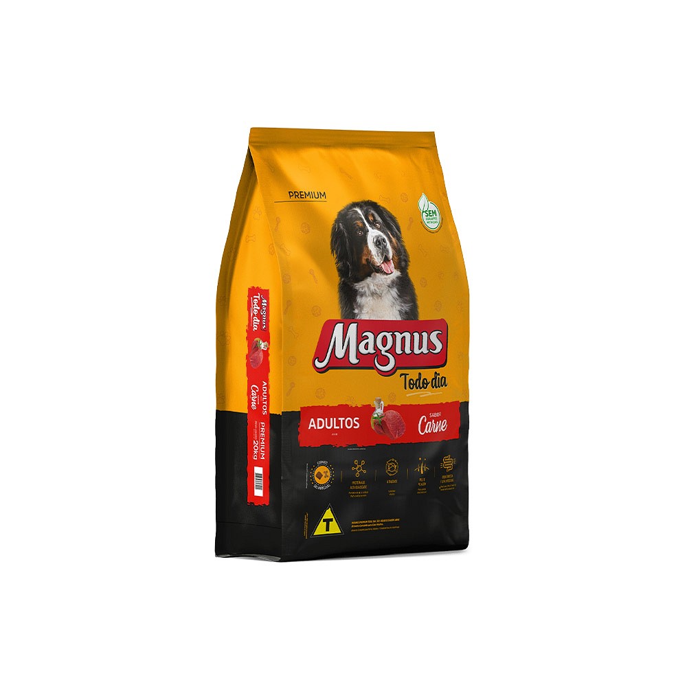 Ração Magnus Todo Dia para Cães Adultos Sabor Carne