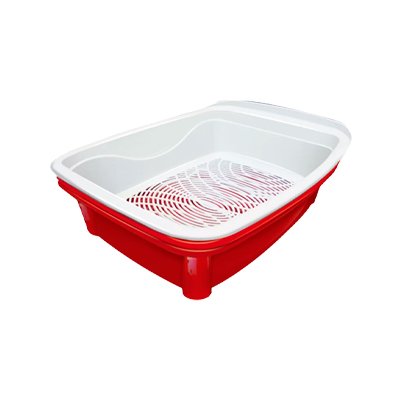 Banheira Classic Plus Furacão Pet para Gatos Vermelha U