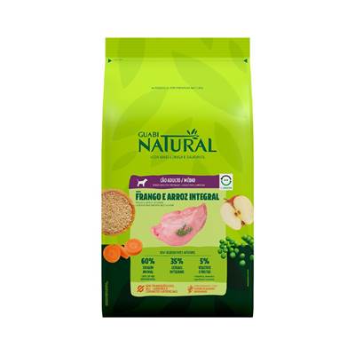 Ração Guabi Natural para Cães Adultos Porte Médio sabor Frango & Arroz 20kg