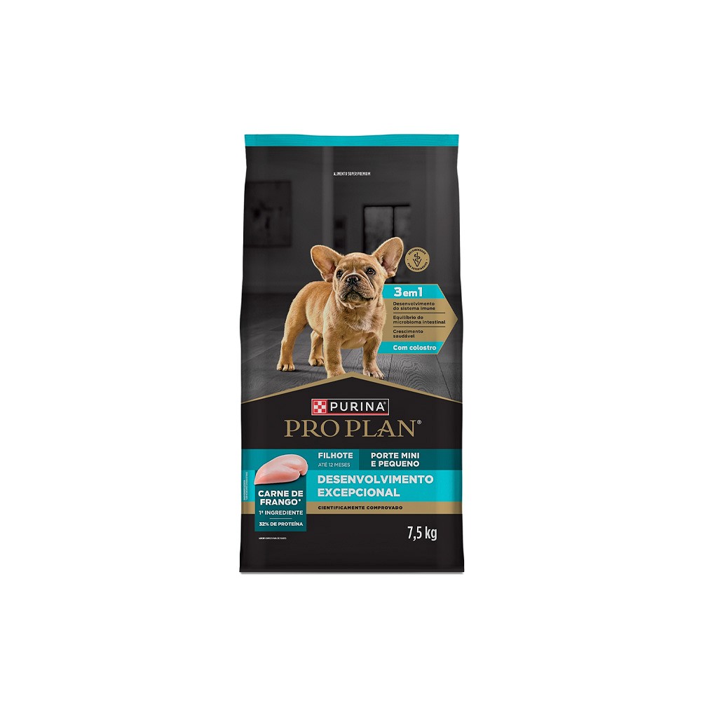 Ração Proplan Desenvolvimento Excepcional para Cães Filhotes de  Porte Mini e Pequeno