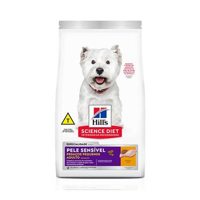 Ração Hill's Science Diet para Cães Adultos Pele Sensível Pedaços Pequenos 6kg