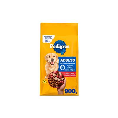 Ração Pedigree para Cães Adultos Raças Médias e Grandes sabor Carne, Frango e Cereais 2,7kg