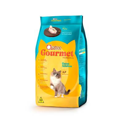 Ração Quatree Gourmet para Gatos Adultos Sabor Peixe 1kg