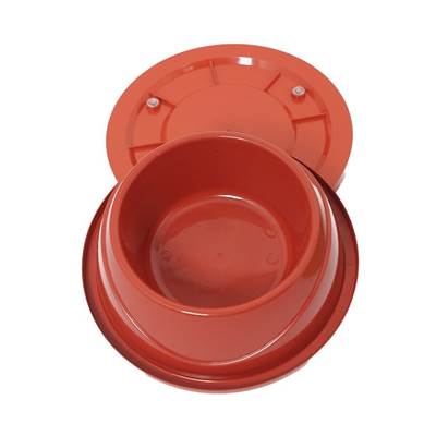 Comedouro e Bebedouro Alvorada Pesado e Gelado Anti Formigas Vermelho para Cães e Gatos P