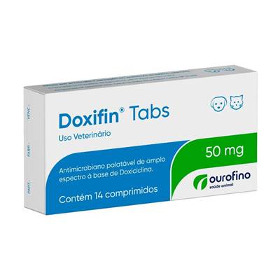 Antibiótico Doxifin Tabs - Comprimidos Palatáveis 100mg