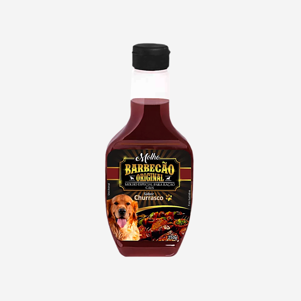 Molho para Ração Ipet BarbeCÃO Original Sabor Churrasco