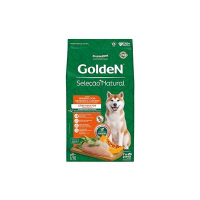Ração Golden Seleção Natural para Cães Adultos sabor Frango com Abóbora e Alecrim 3kg