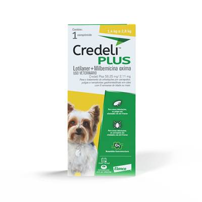 Antipulgas Elanco Credeli Plus para Cães - 1 Comprimido 5,5 - 11kg