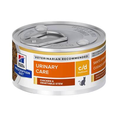 Ração Hill's Prescription Diet C/D Multicare para Gatos Adultos - Cuidado Urinário 82g