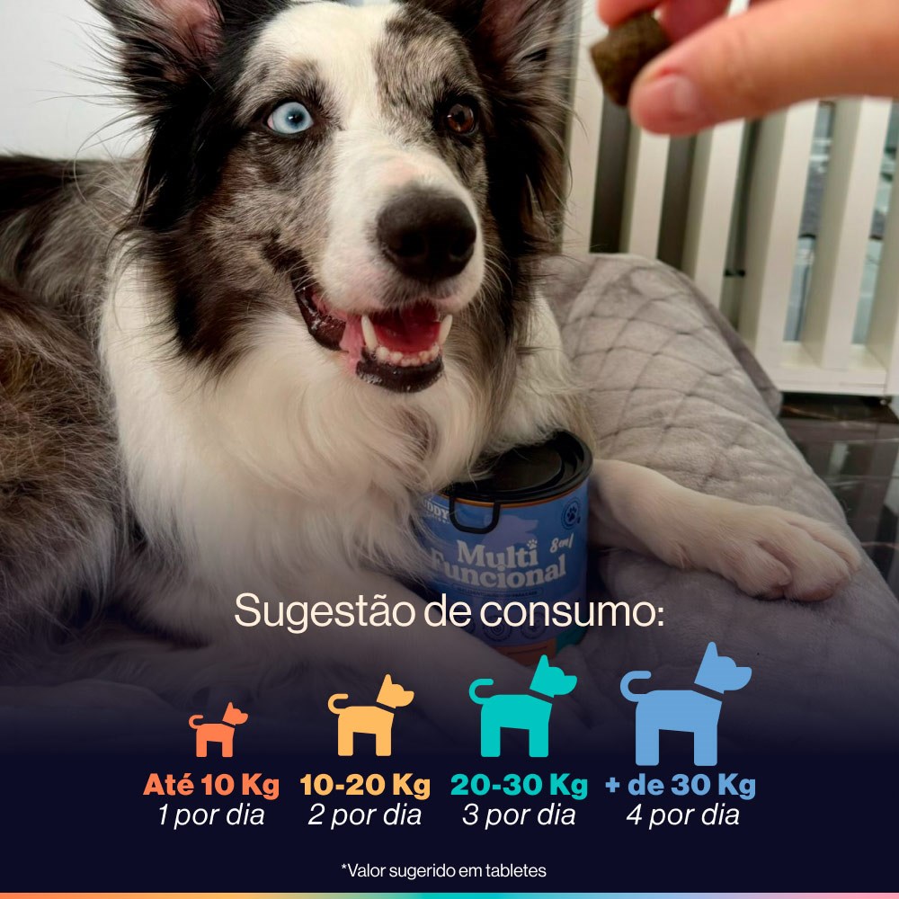 Suplemento Alimentar Buddy Nutrition Multi Funcional 8 em 1 Sabor Carne para Cães