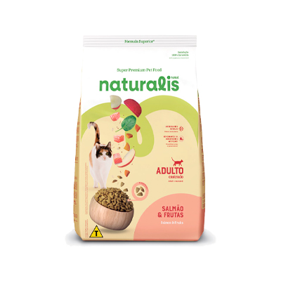 Ração Naturalis para Gatos Adultos Castrados Sabor Salmão e Frutas 1,5kg