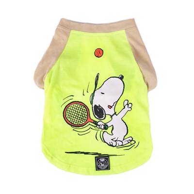 Camiseta Zooz Pets Snoopy Beach Tennis Verde Neon para Cães P