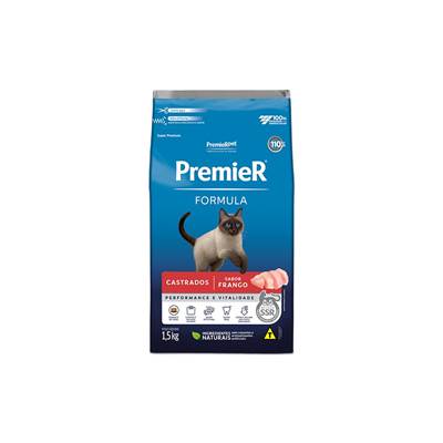 Ração Premier Formula Performance e Vitalidade para Gatos Adultos Castrados sabor Frango 1,5kg