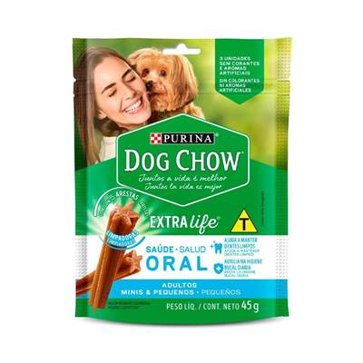 Dog Chow Oral Extra Life para Cães Adultos Raças Mini e Pequenas 45g