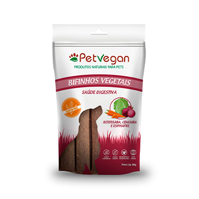 Bifinho PetVegan Saúde Digestiva para Cães Sabor Cenoura, Beterraba e Espinafre 300g