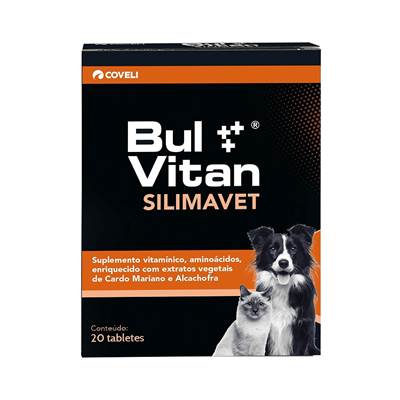 Suplemento Bulvitan Silimavet para Cães e Gatos 20 tabletes