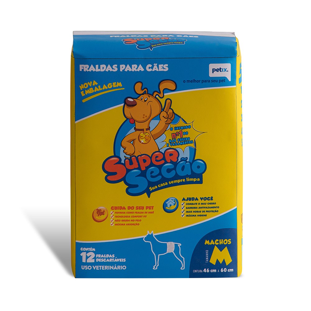 Fralda Descartável Super Secão para Machos