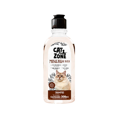 Shampoo Cat Zone Mingau de Aveia para Gatos 300ml