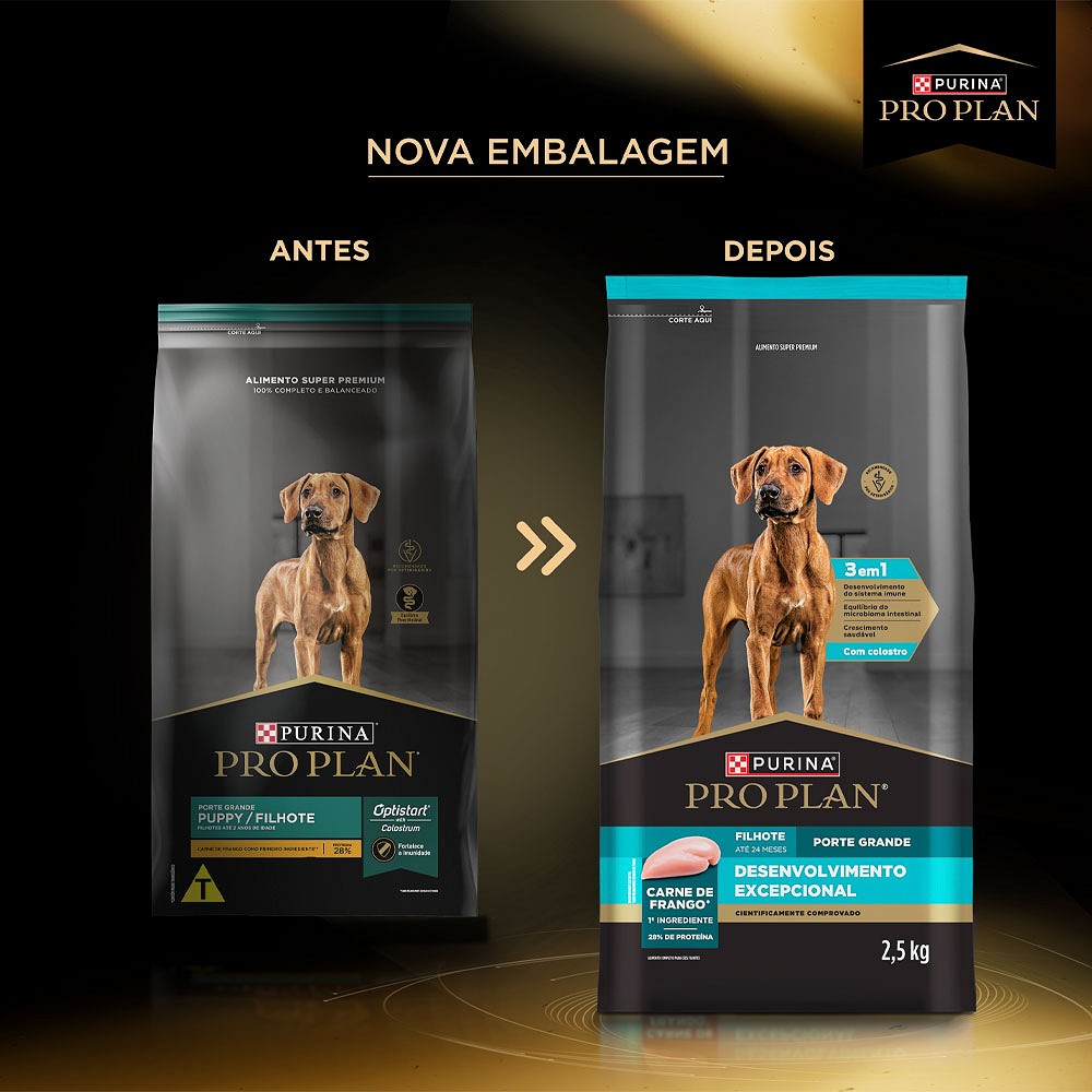 Ração Pro Plan Desenvolvimento Excepcional para Cães Filhotes de Porte Grande sabor Frango