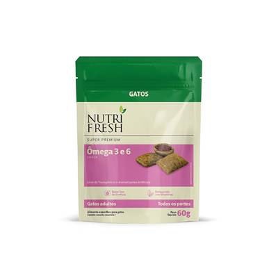 Snack para Gatos Nutrifresh Omega 3 e 6 60g