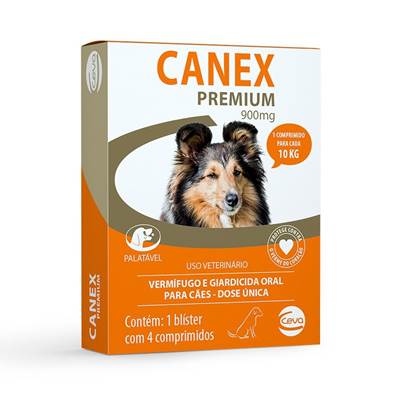 Vermífugo Ceva Canex Premium - 10kg 4 comprimidos