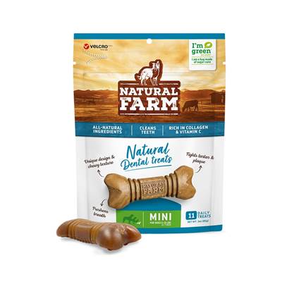 Snack Natural Farm Dental Treats para Cães de Porte Mini