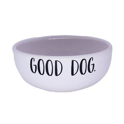 Comedouro Pet Injet Cerâmica Good Dog Cinza para Cães 190ml