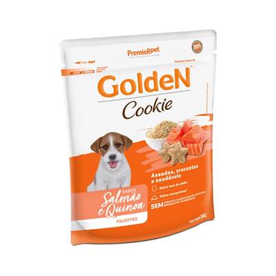 Golden Cookie para Cães Filhotes sabor Salmão e Quinoa 350g