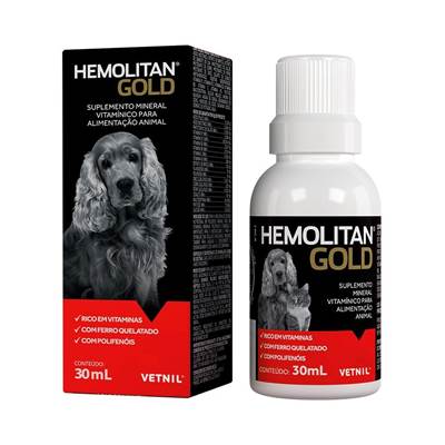 Suplemento Vitamínico Mineral Hemolitan Gold Gotas 60ml