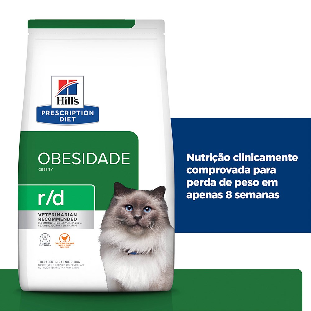 Ração Hills Prescription Diet R/D Redução de Peso para Gatos Adultos Obesos
