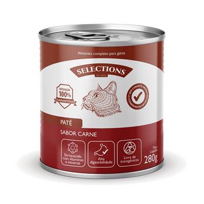 Patê Selections For Pets para Gatos Sabor Carne 280g