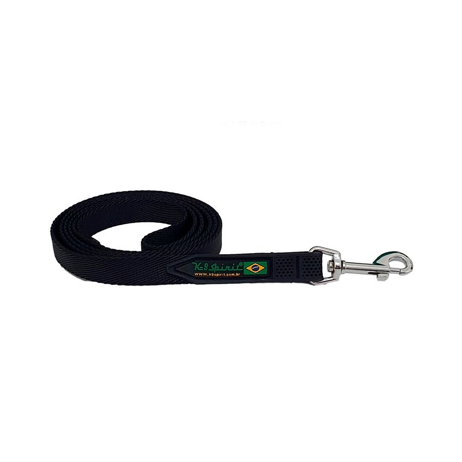 Guia k9 Spirit PLST/LX para Cães Preta