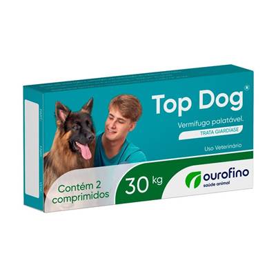 Vermífugo Top Dog 30 kg - Palatável 30kg