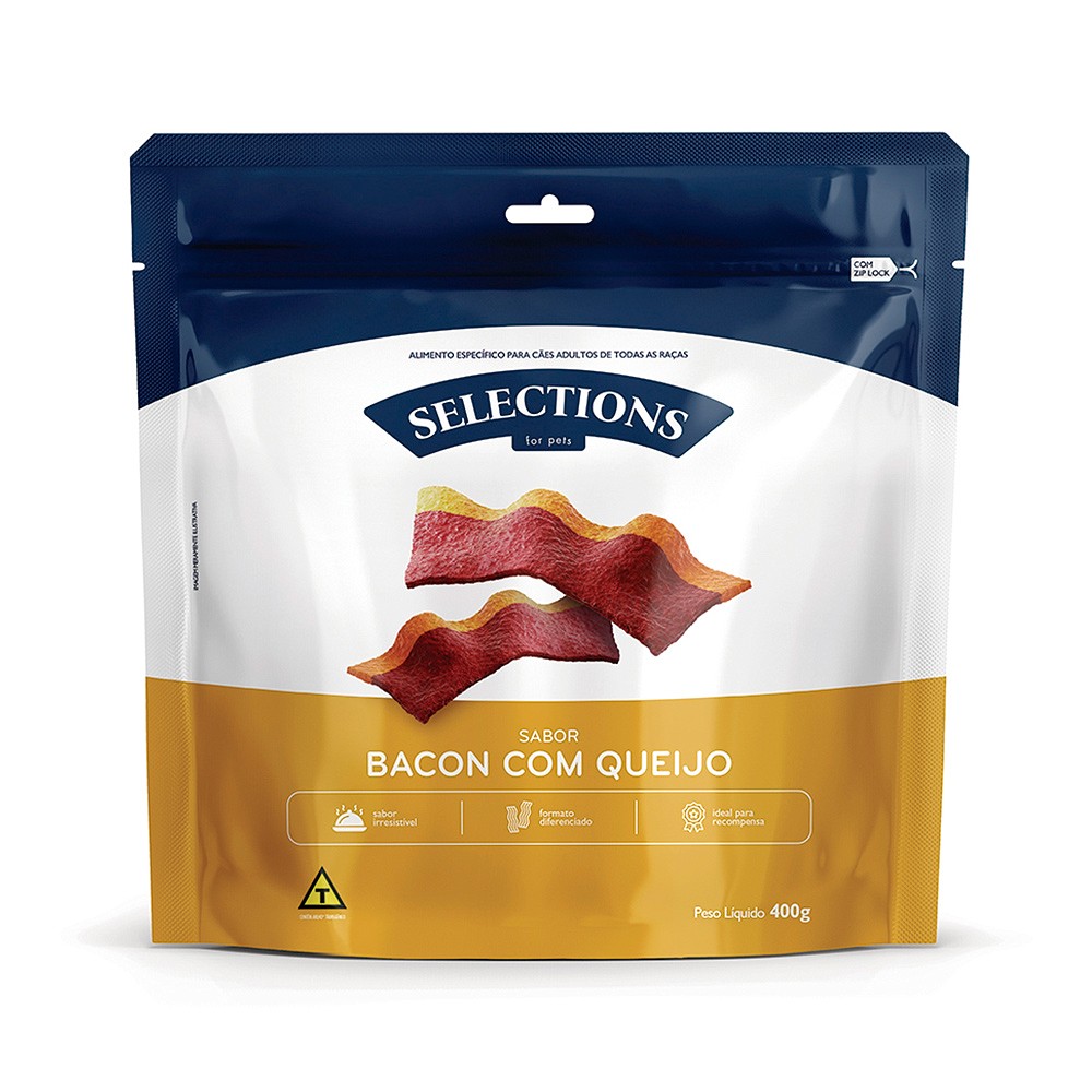 Snack Selections For Pets Bacon com Queijo para Cães Adultos | Zee.Now