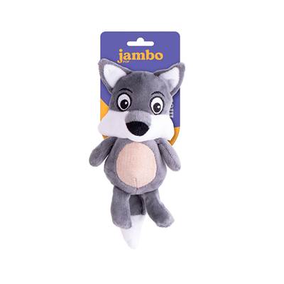 Brinquedo Jambo Mordedor Pelúcia Pop Bicho Raposa para Cães U